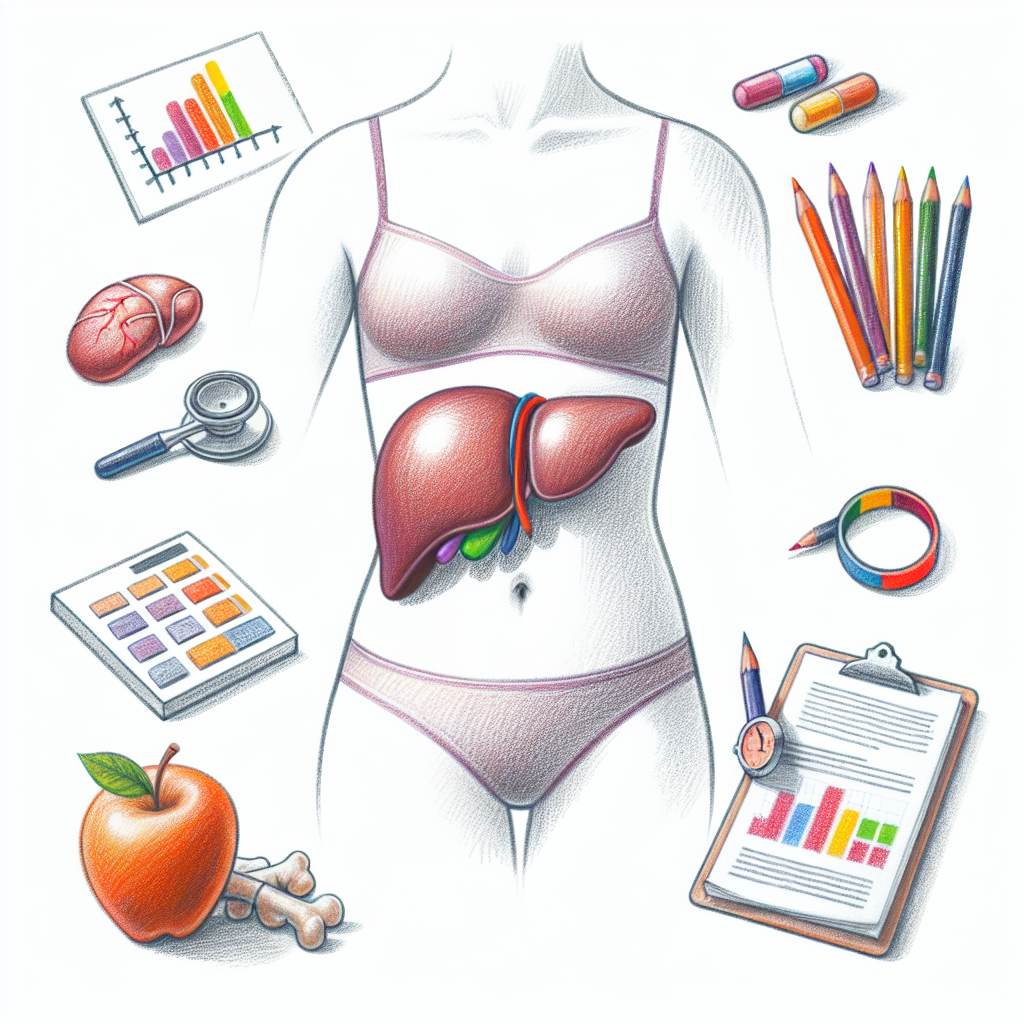 Pastelková ilustrace znázorňující téma: Zdraví jater