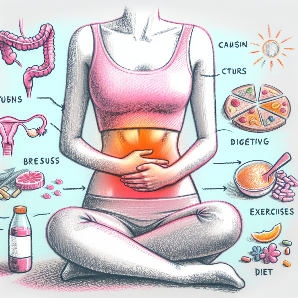 Pastelková ilustrace znázorňující téma: Zdraví břicha