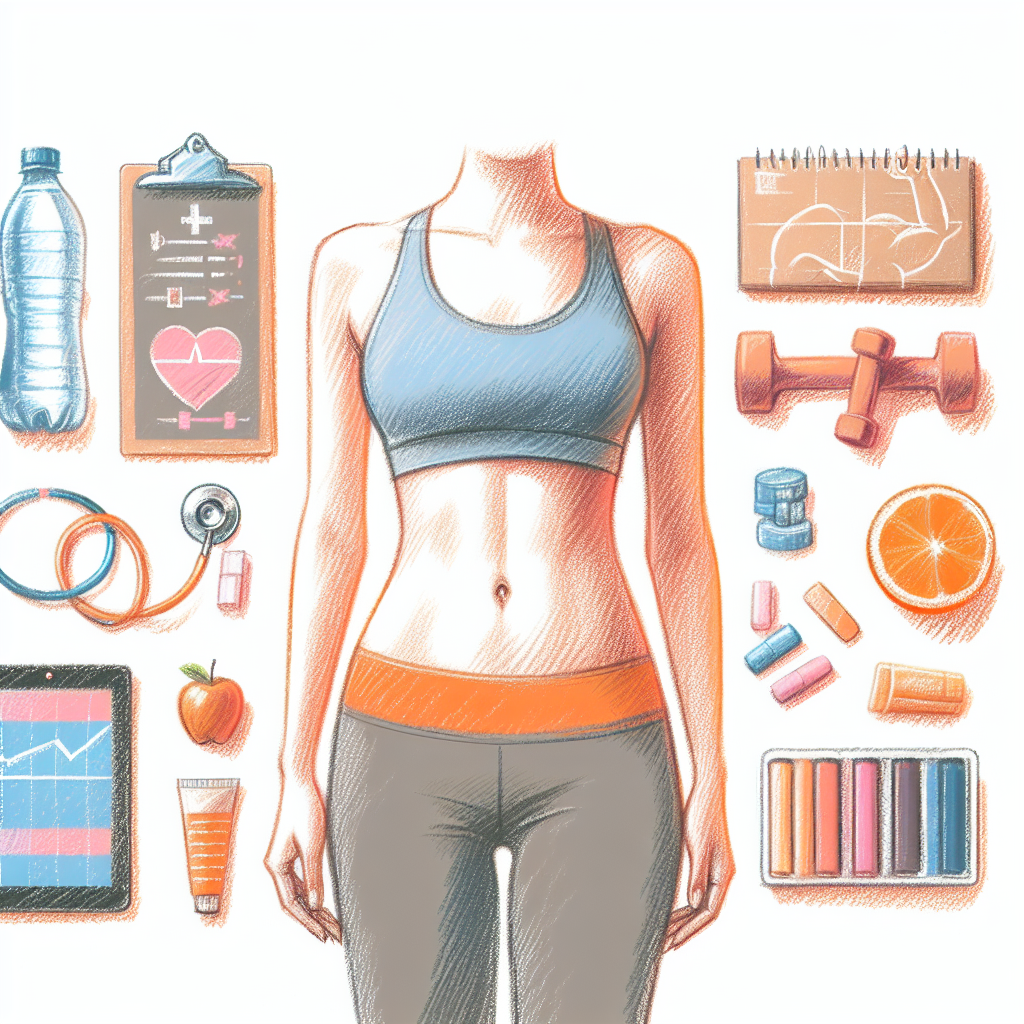 Pastelková ilustrace znázorňující téma: Cvičení a zdraví