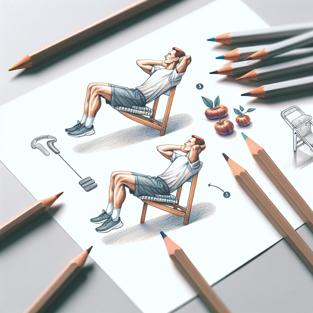 Cvičení na židli pro posílení břišních svalů