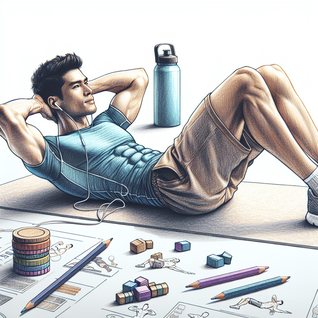 Pastelková ilustrace znázorňující téma: Cvičení