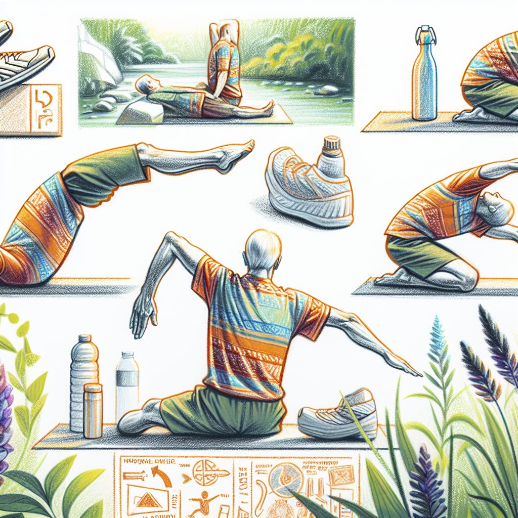 Pastelková ilustrace znázorňující téma: Cvičení a zdraví