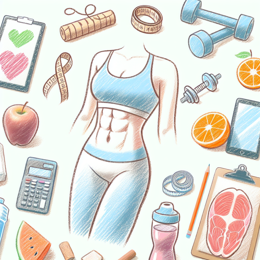 Pastelková ilustrace znázorňující téma: Hubnutí