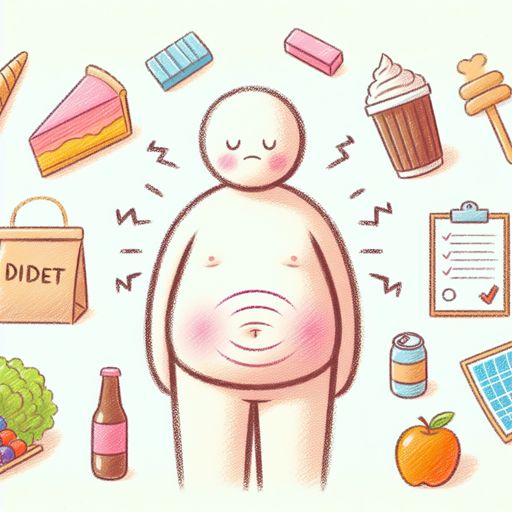 Pastelková ilustrace znázorňující téma: Trávení