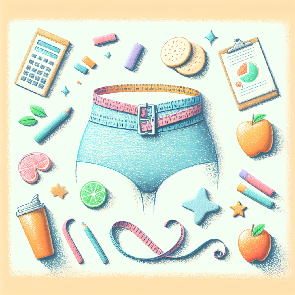 Pastelková ilustrace znázorňující téma: Zdraví a hubnutí