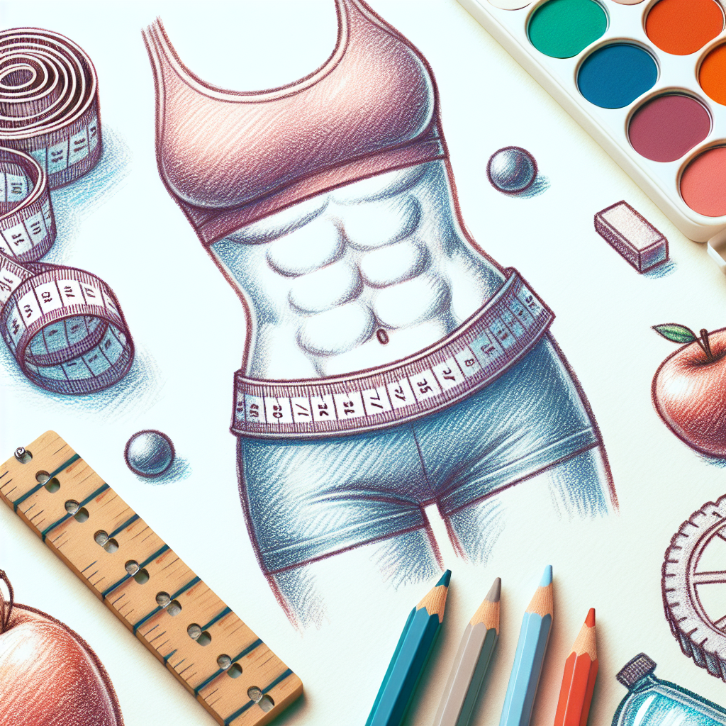 Pastelková ilustrace znázorňující téma: Cvičení a diety