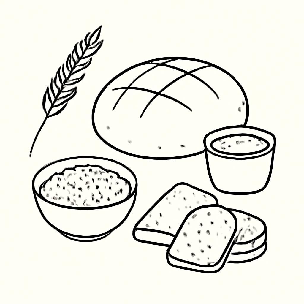 Ilustrace znázorňující téma: potraviny