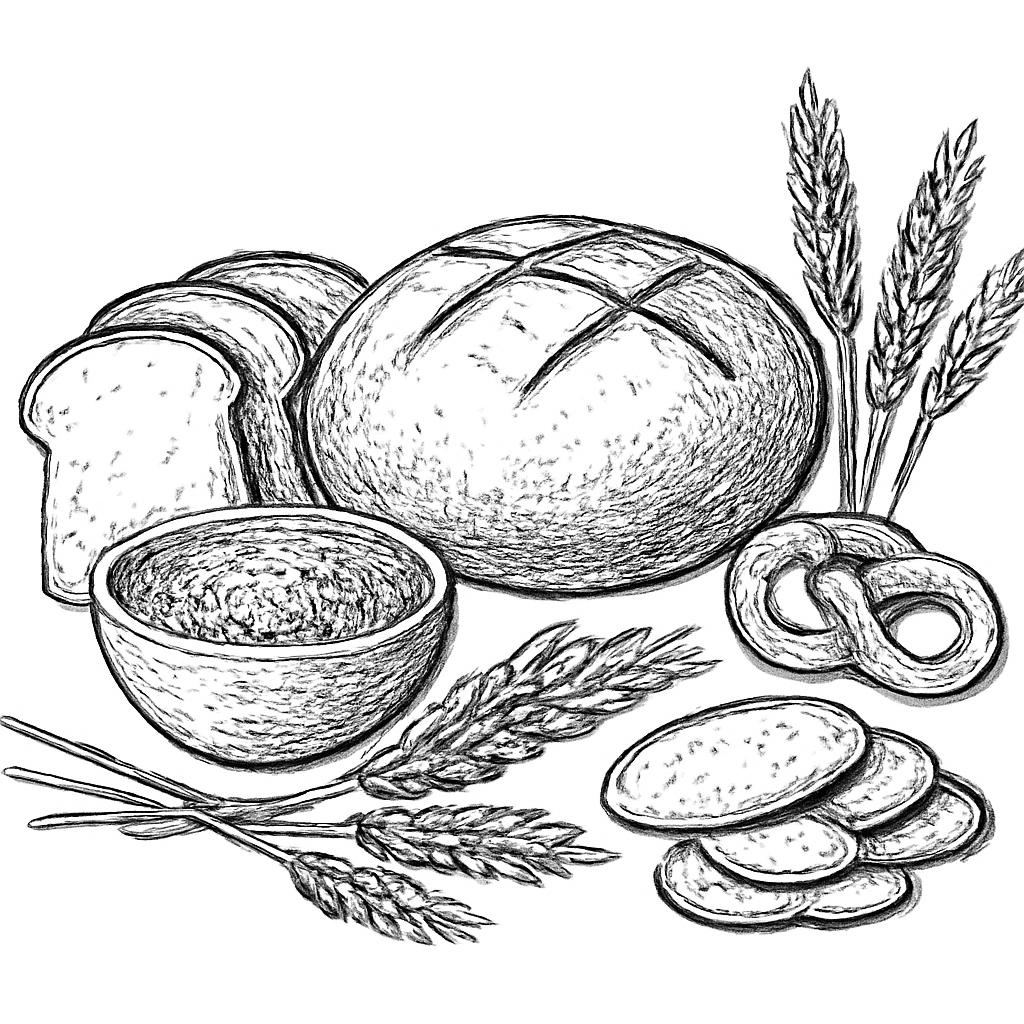 Ilustrace znázorňující téma: potraviny