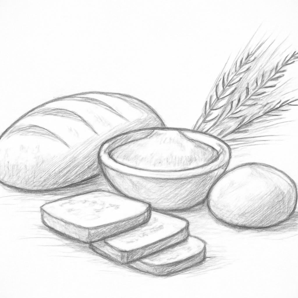 Ilustrace znázorňující téma: potraviny